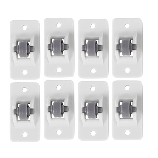 8pcs Adhesive Pulley Rollers for Storage Box Directional Wheels