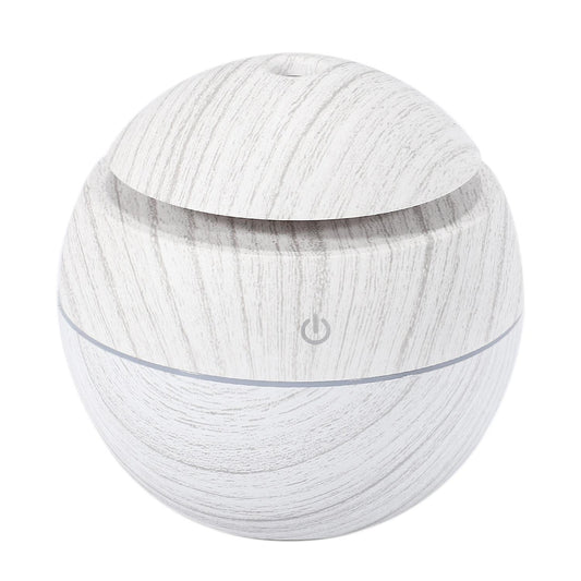 130ml Air Humidifier Usb Charge White Wood Grain with 7 Color Light