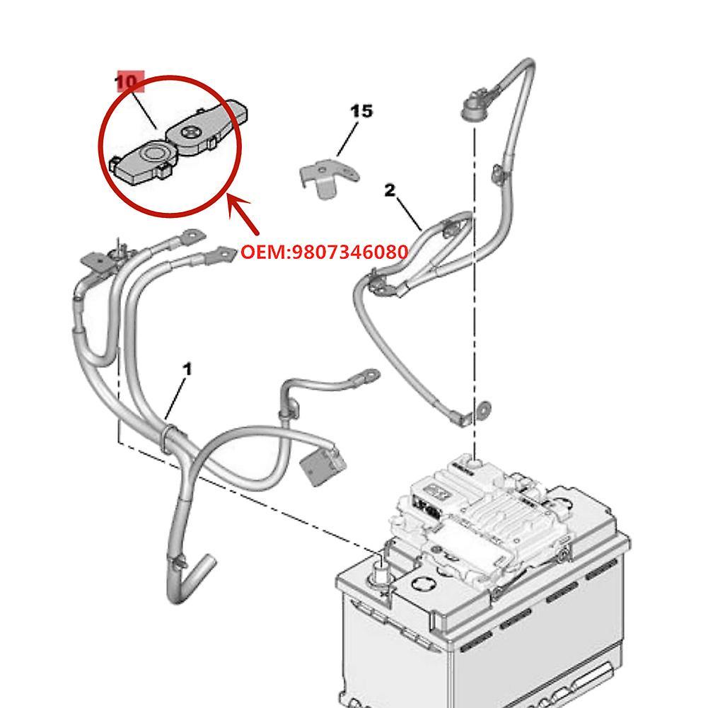 For Peugeot 2008 Citroen Positive Wire Protection Cover 9807346080