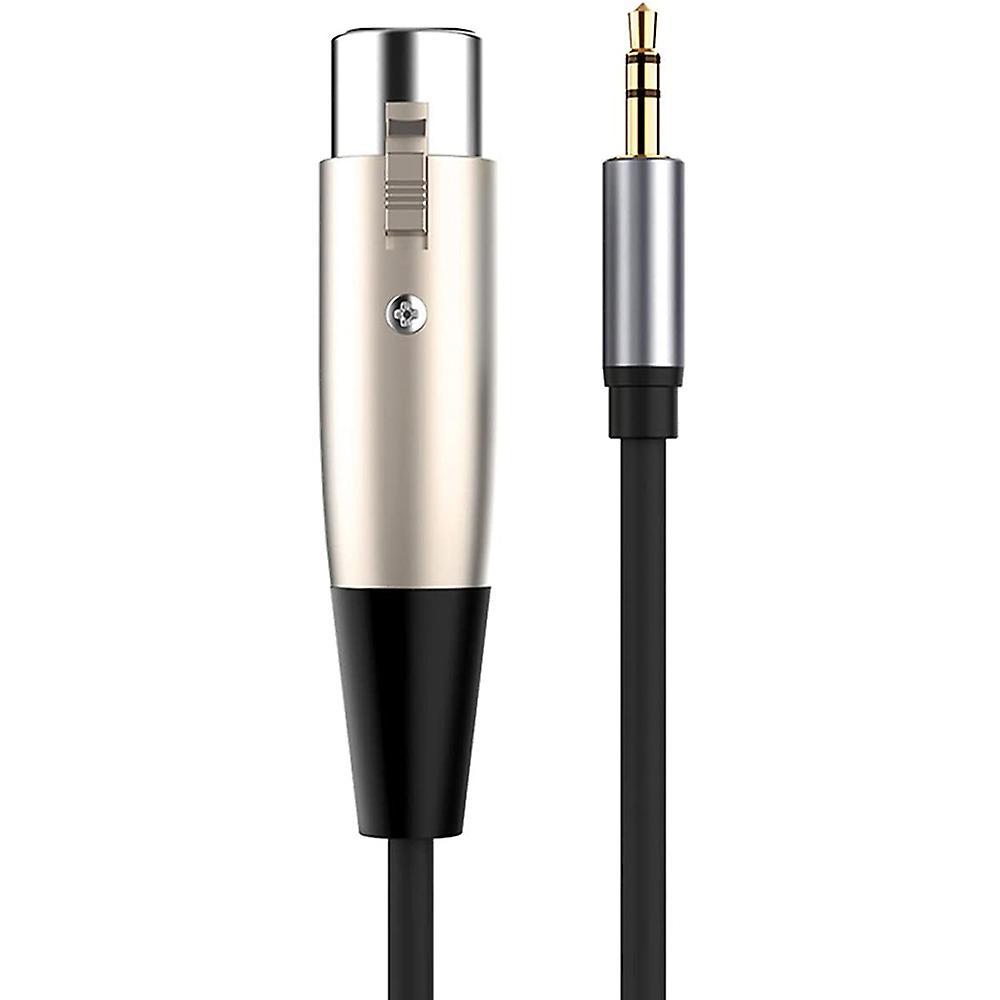 3.5mm Male to Female Audio Cable for Mixer Microphones Black 1.5m