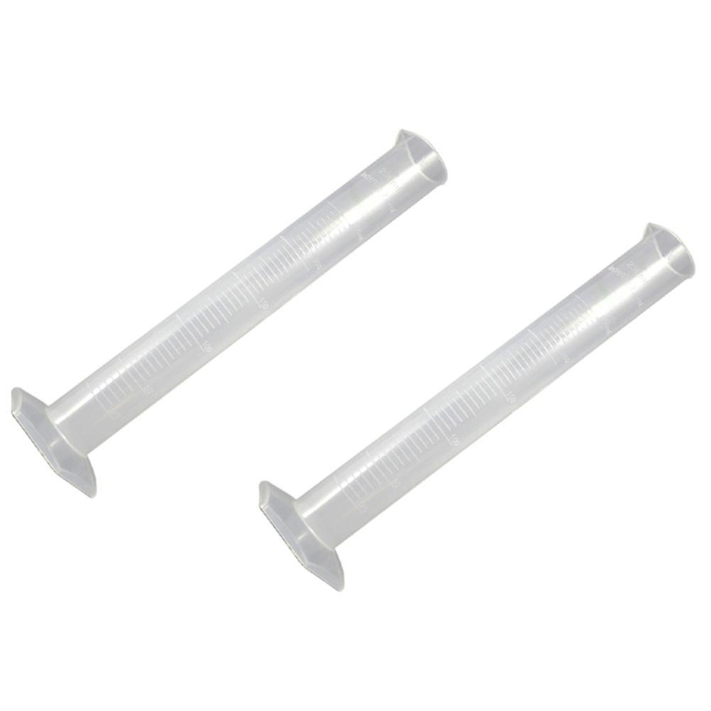 2x 250ml Clear White Plastic Liquid Measurement Graduated Cylinder