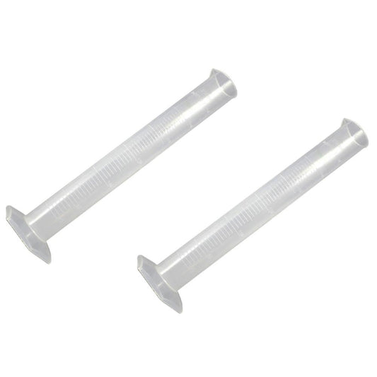 2x 250ml Clear White Plastic Liquid Measurement Graduated Cylinder