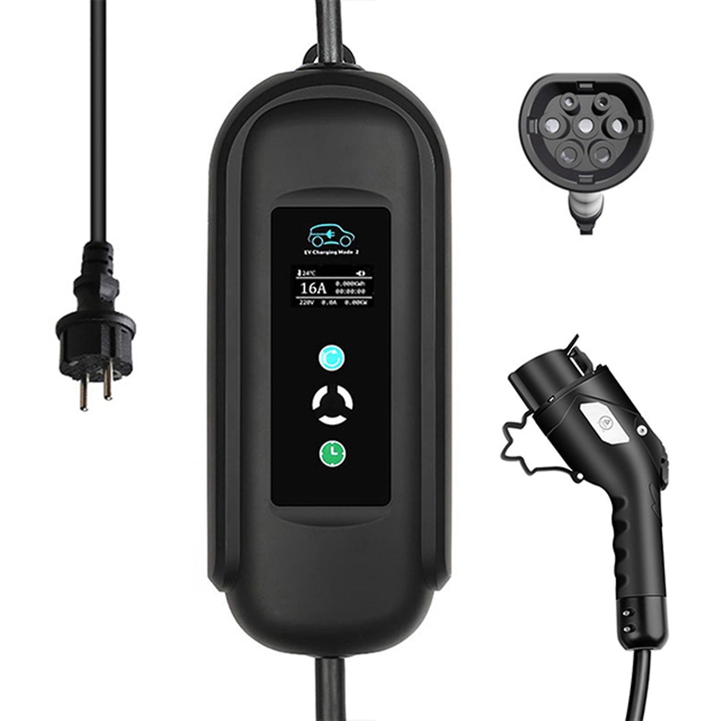 Electric Car Ev Charger Cable Type 2 Iec62196 Charging Cable 5m