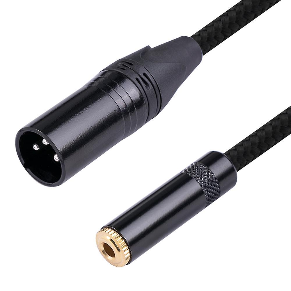 Xlr 3 Pin Male Plug to 3.5mm Trs 1/8 Inch Adapter, 1 Feet/ 0.3m