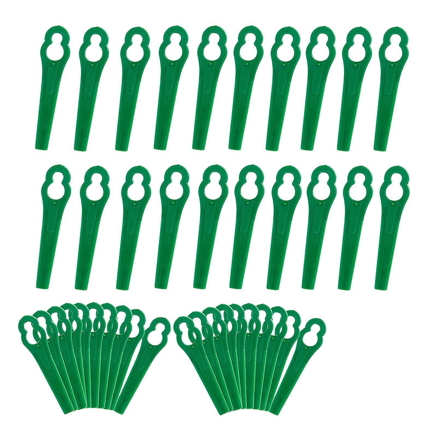 100 Pcs 8.3cm Plastic Grass Trimmer Blade Replacement Blades