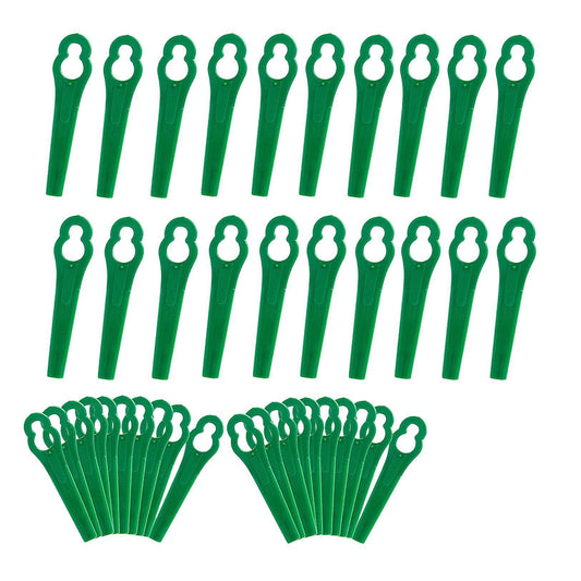 100 Pcs 8.3cm Plastic Grass Trimmer Blade Replacement Blades