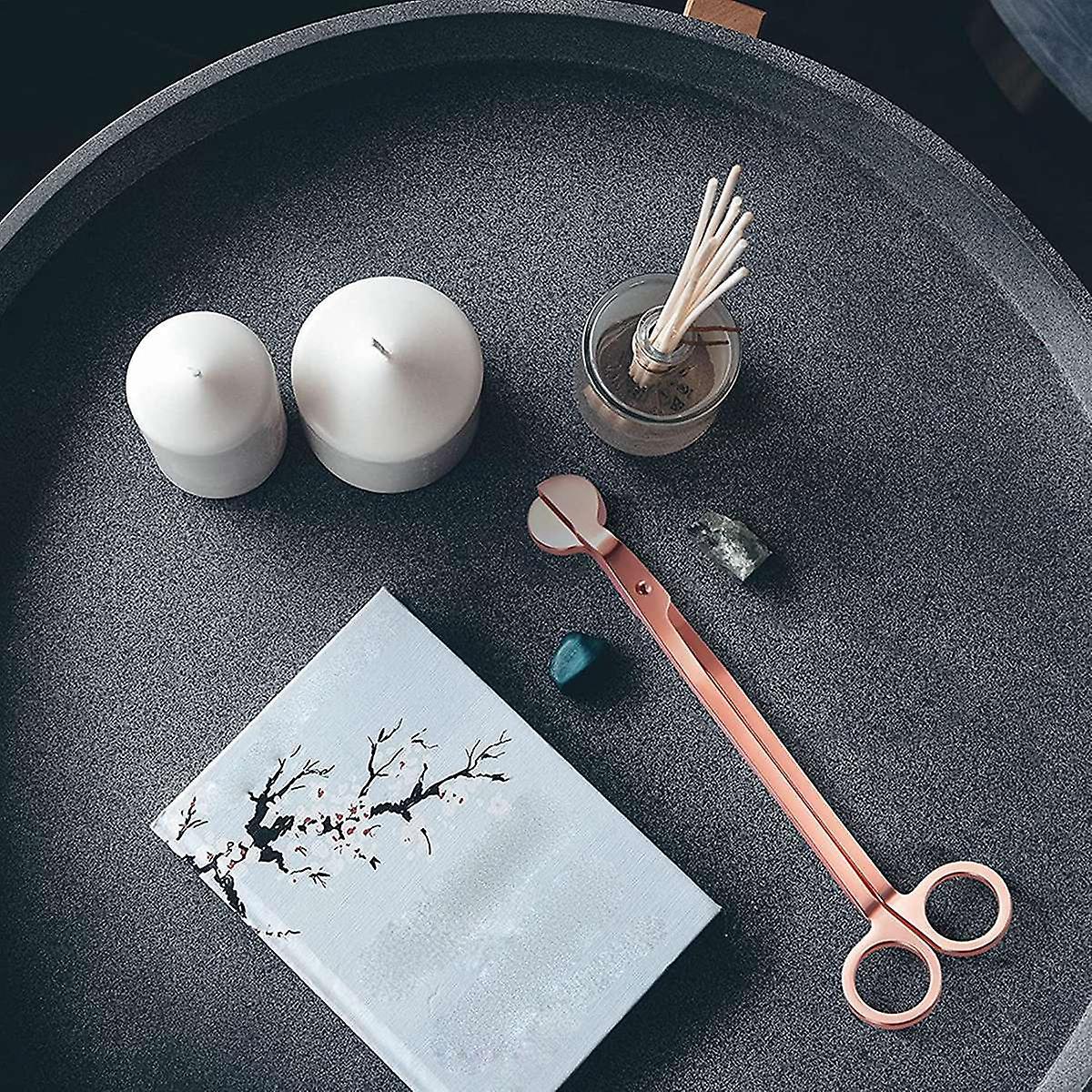 Candle Wick Cutter Stainless Steel Wick Cutter Scissors Rose Gold