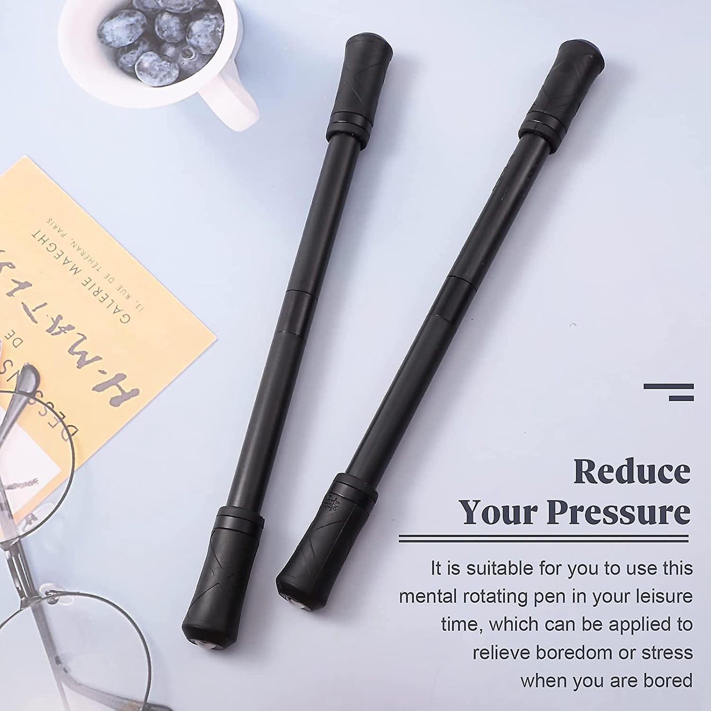 2 Pcs Flying Spinning Pen with Weighted Ball Finger Rotating Pen A