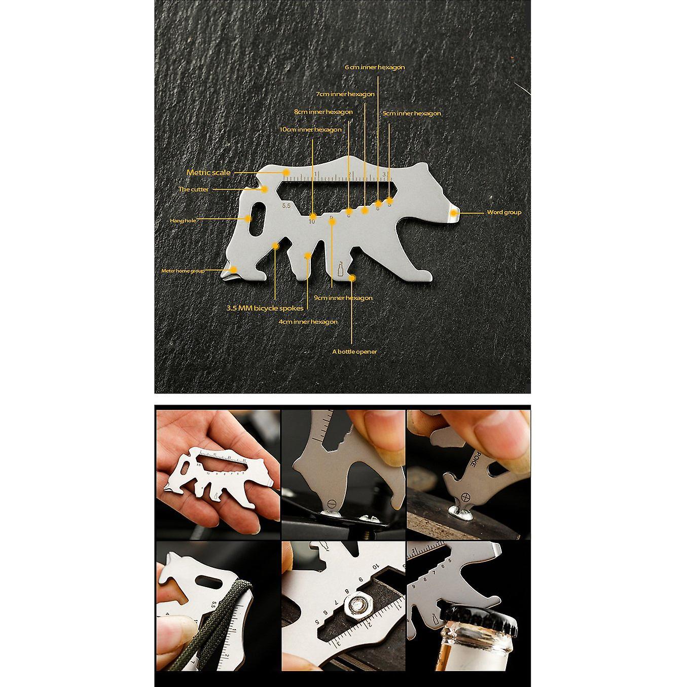 22-in-1 Snowflake Multitool with Multitool Card Wrench Gift for Men B