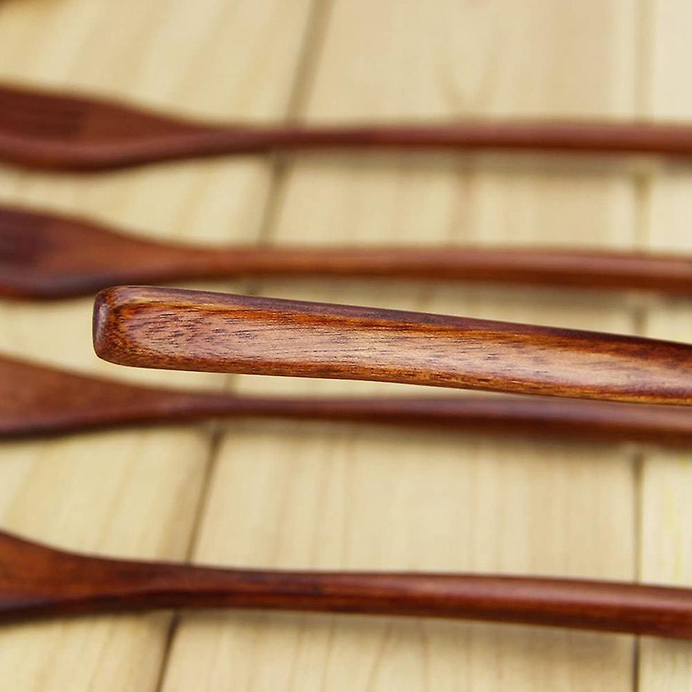 Wooden Forks, 6 Pieces Eco-friendly Japanese Wood Salad Dinner Fork