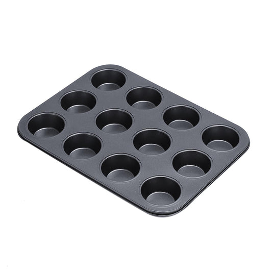 Nonstick 12 Hole Cupcake Pan Carbon Steel Macaroon Pan 12 Cup Cavity