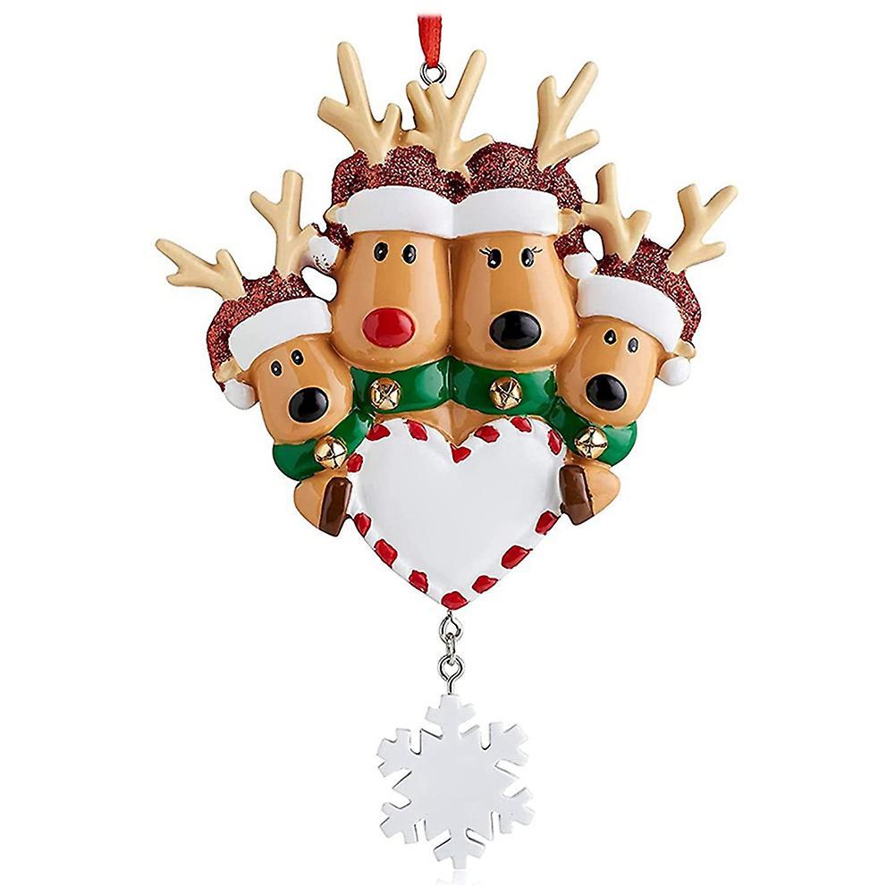 Family Christmas Tree Family Set Gift (christmas Deer, Family Of 4)