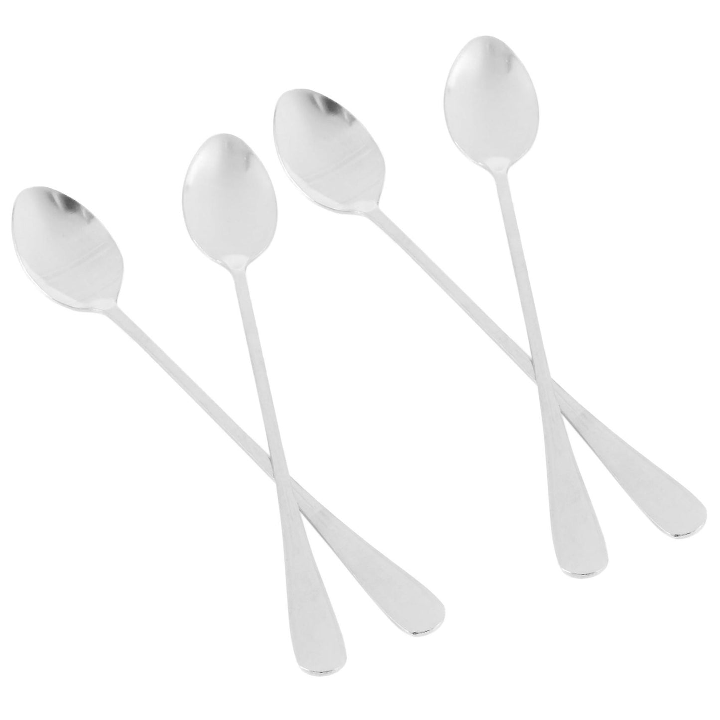 Set Of 8 Stainless Steel Coffee Spoons Super Long Round Head