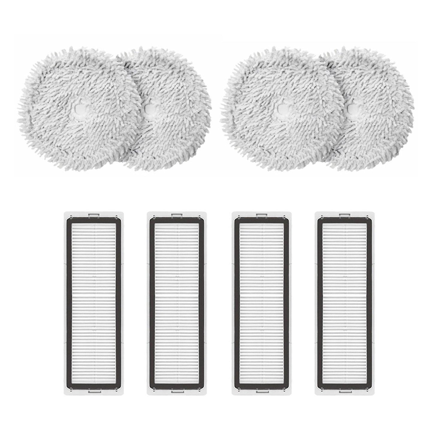8pcs Washable Hepa Filter Mop Rag Cloth for Xiaomi Dreame Bot W10
