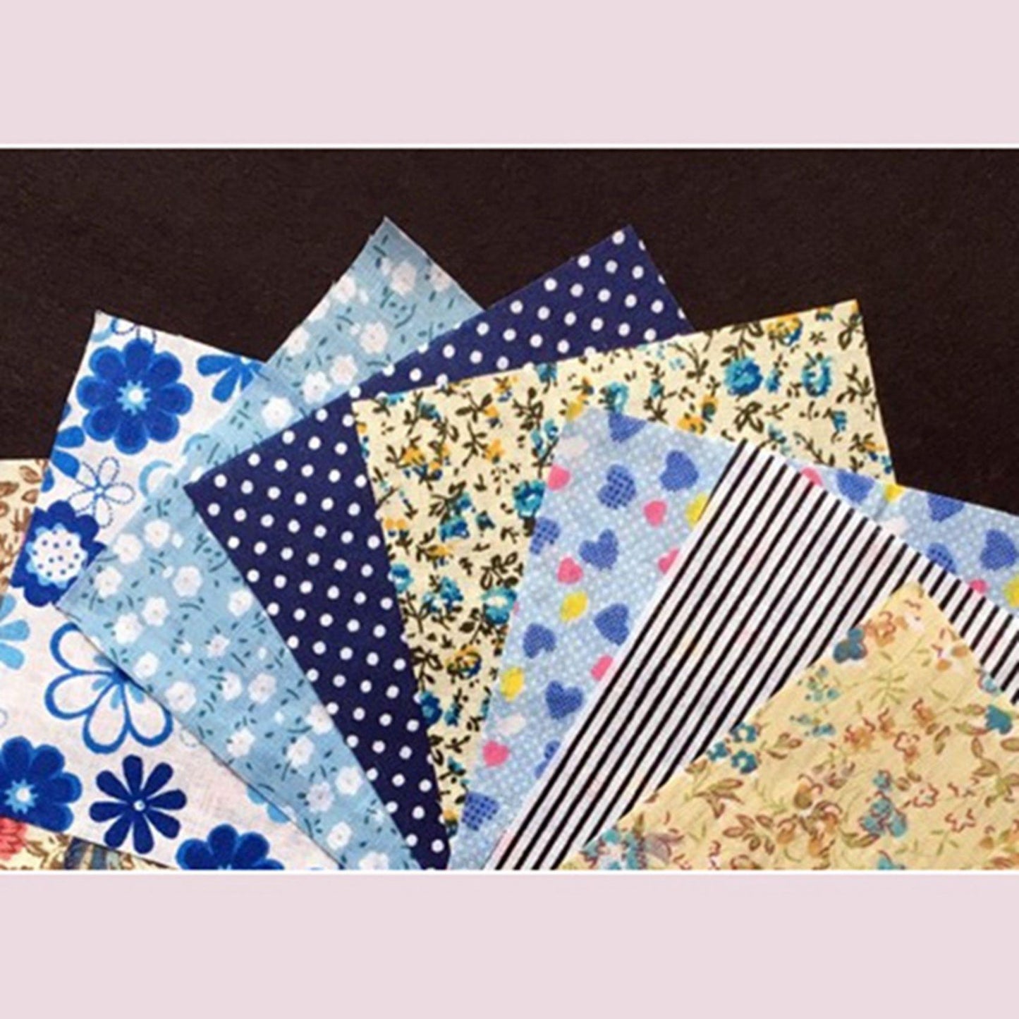 2x Diy Quilting Patch 60pcs 10cmx10cm Cotton Fabric Patchwork Cloth