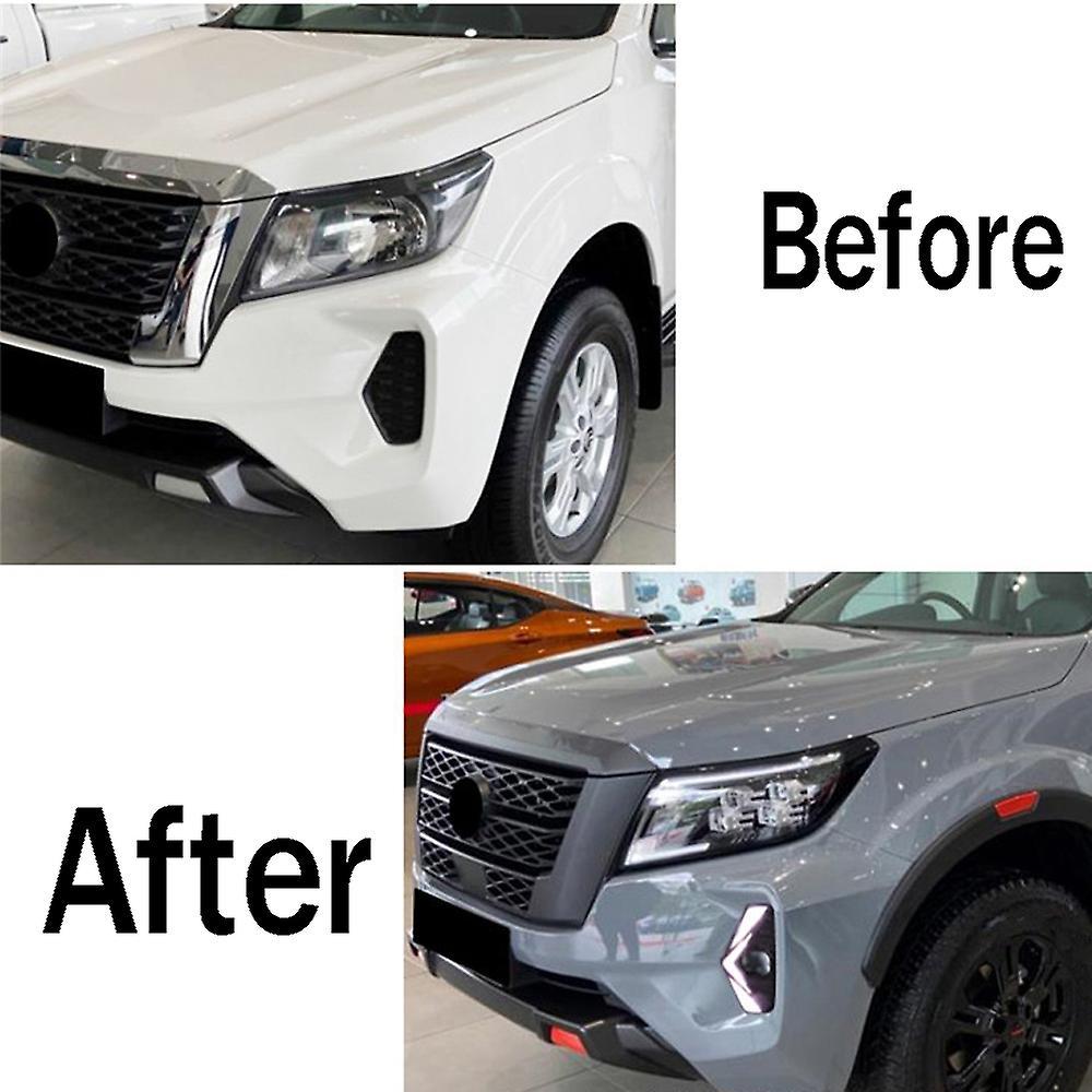 1 Pair Car Led Drl Fog Light for Nissan Navara Np300 2020 2021