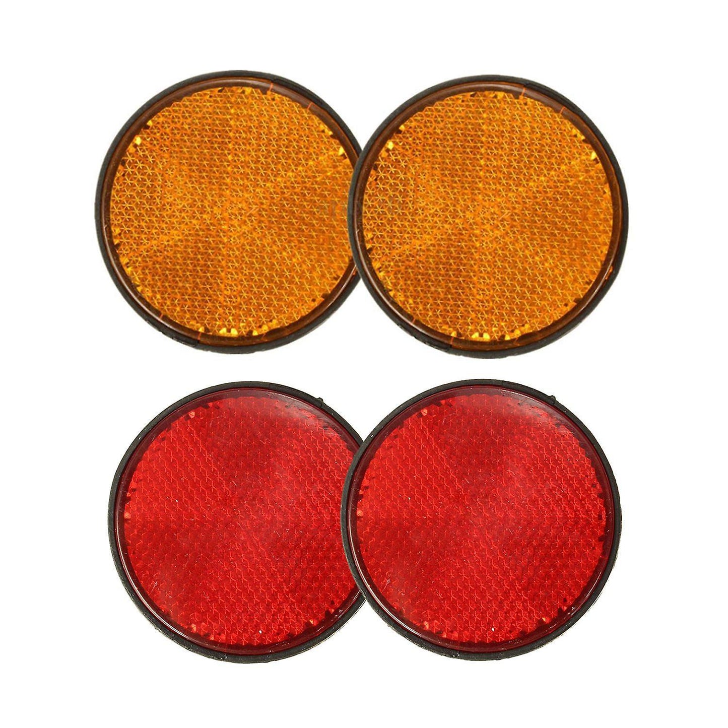2pcs Round Red Reflector Universal for Motorcycle Atv 5.6*0.8cm