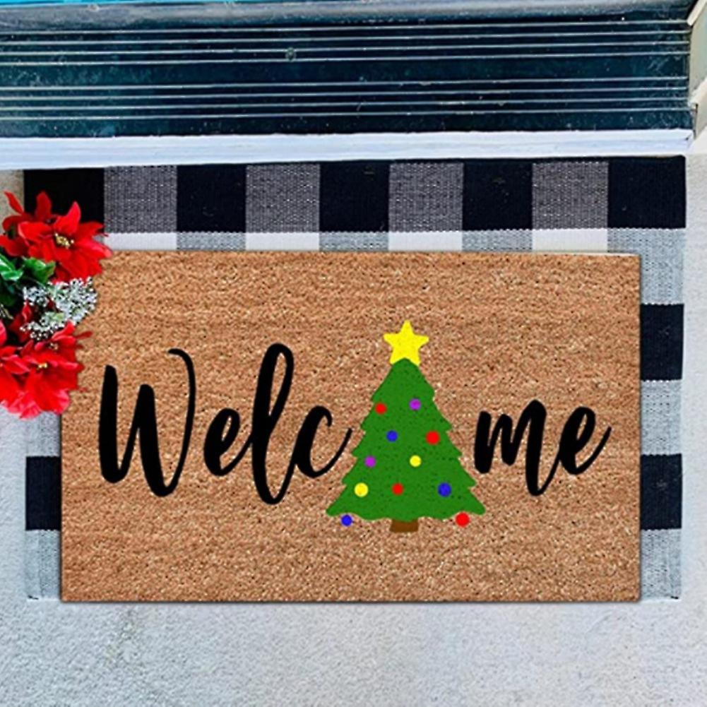 Doormat Indoor Entrance Christmas Tree Doormats Welcome Home Decor