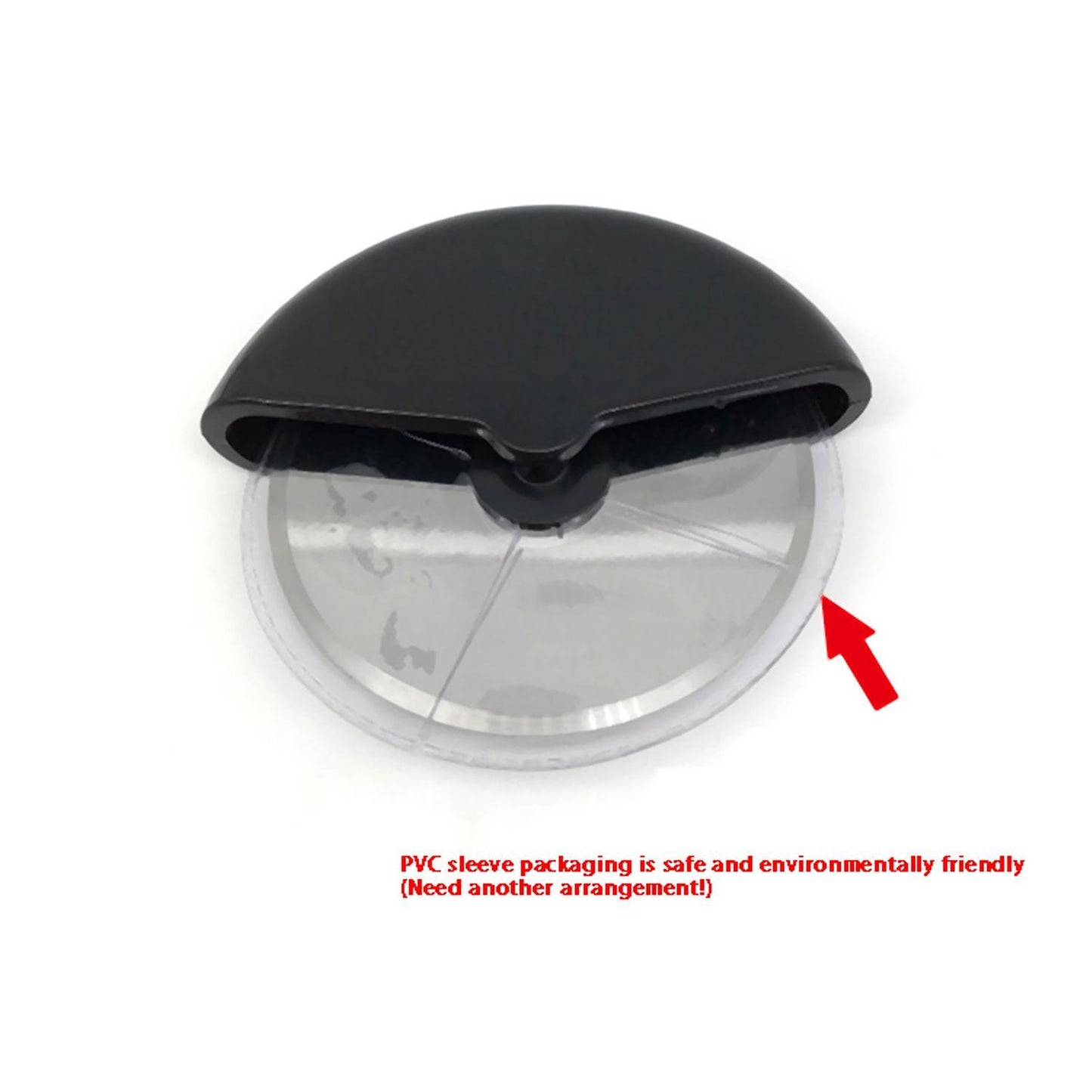 Pizza Cutter Wheel Baking Tool, Stainless Steel with Cover, Black