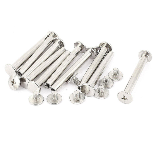 Scrapbook Photo Albums M5x40mm Nickel Plated Binding Screw Post 10pcs