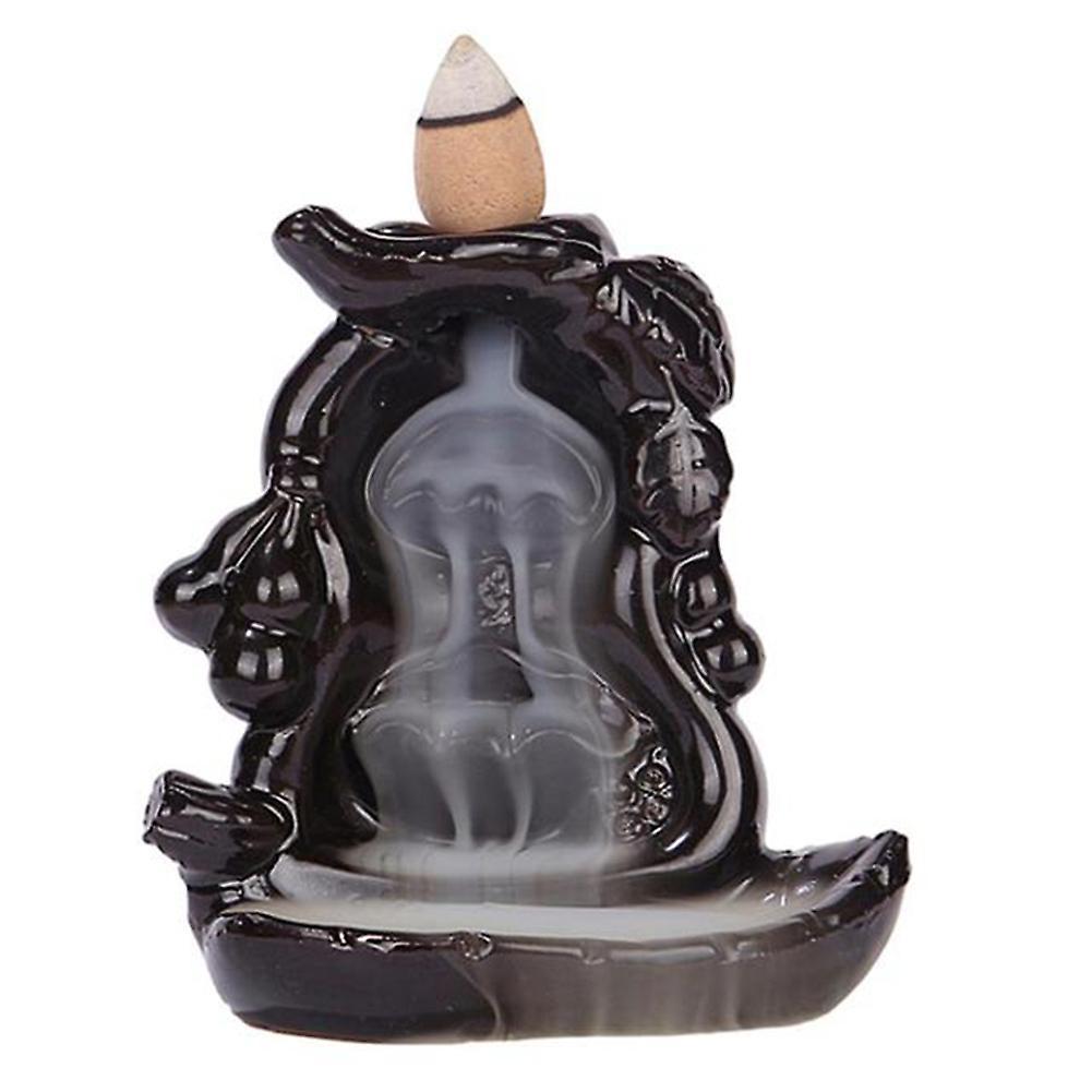Waterfall Incense Burner Ceramic Incense Holder Handmade-gourd