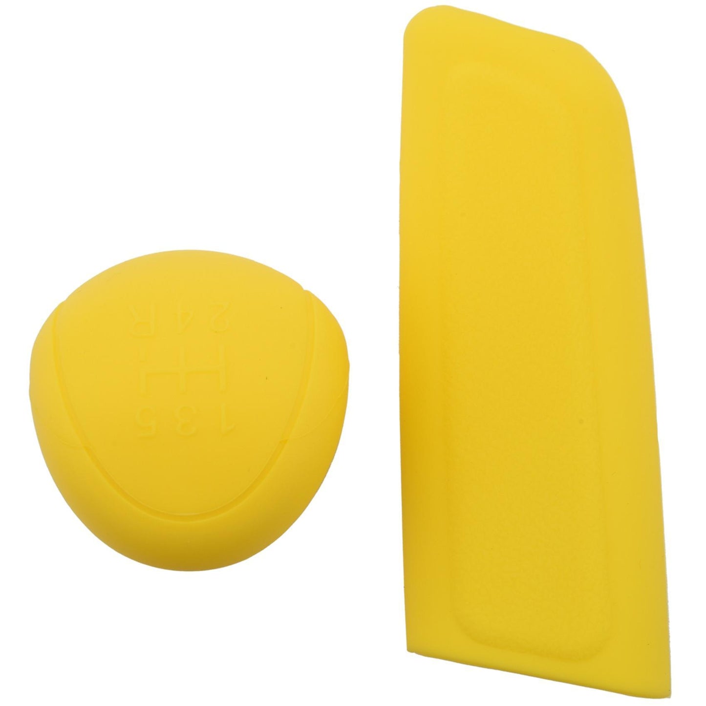 Car Universal Handbrake Grips Collars Silicone Gear Head Cover Yellow