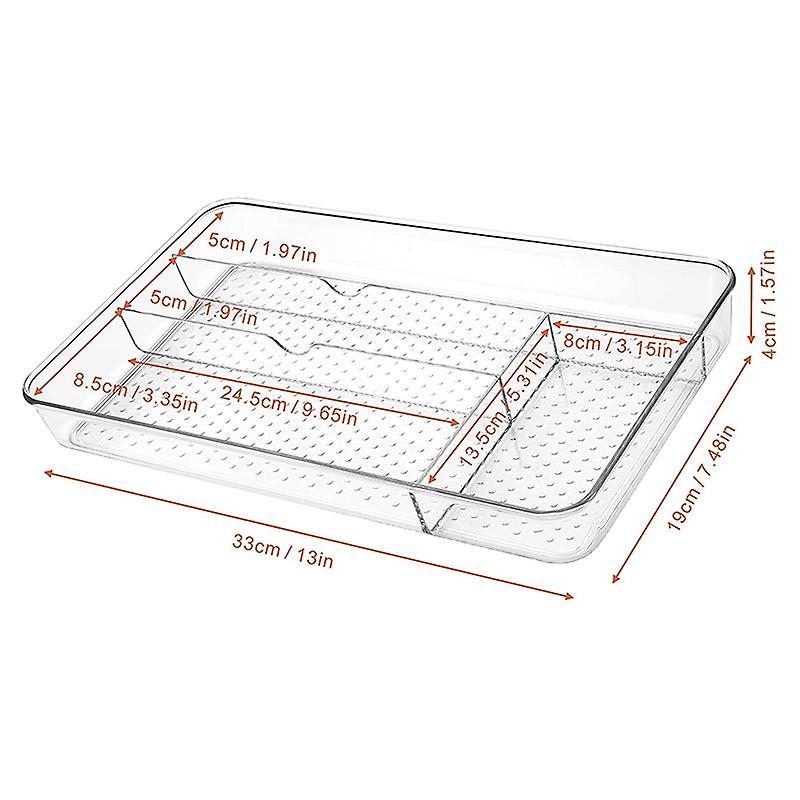 Cutlery Tray Non-slip Drawer Storage Box for Storing Kitchen Utensils