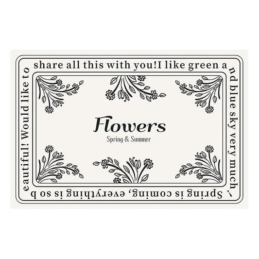 Rectangle Bath Shower Mat Doormat Absorbent Flower(b,40x60cm)