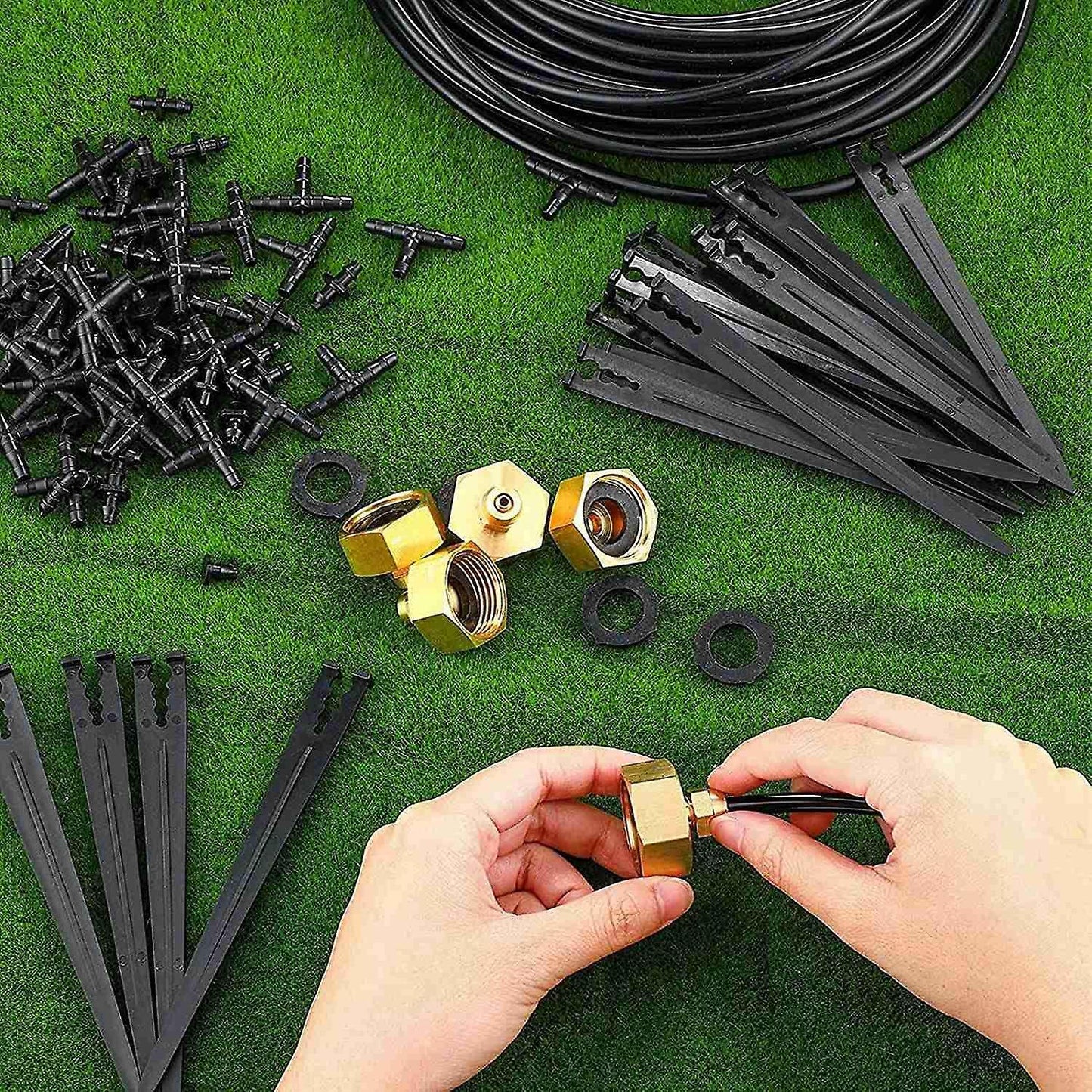 Hose Adapter Garden Brass 1/4inch to Irrigation Hose Adapter