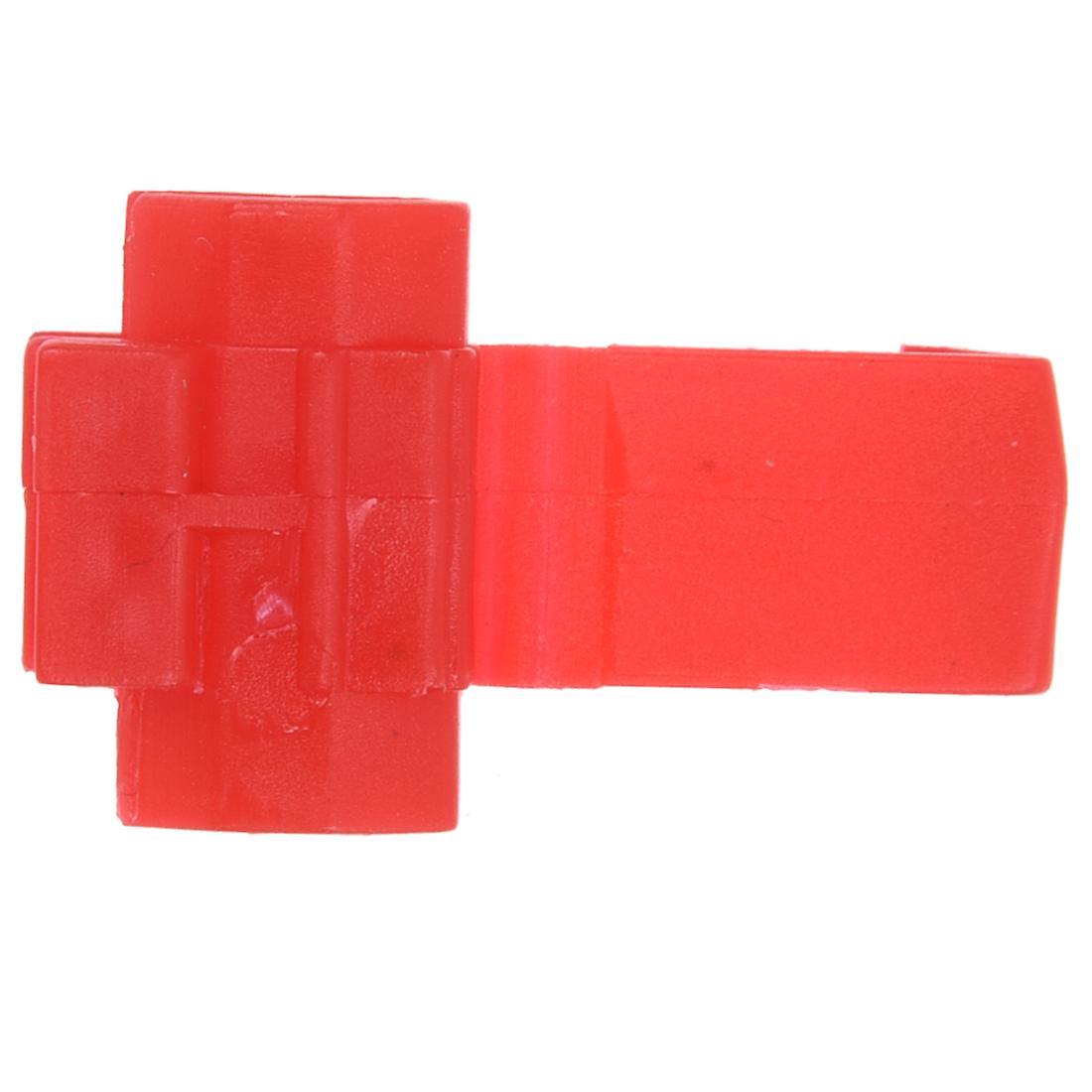 100pcs Quick Splice Connectors Lock Wire Terminals Crimp Electrical Electric - Red