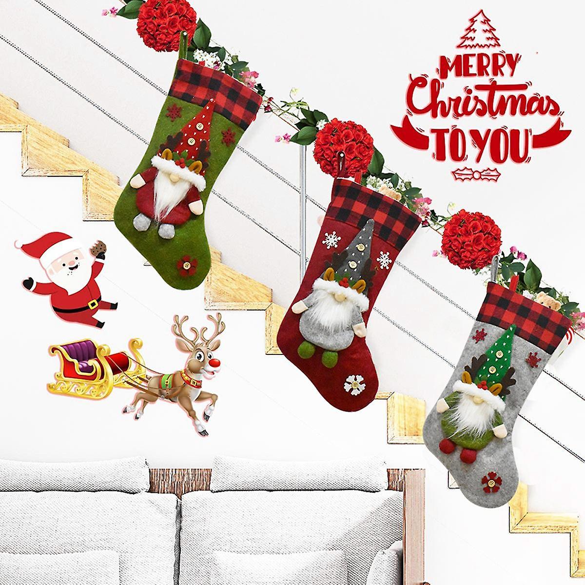 Christmas Gift Doll Christmas Stocking Child Christmas Gift Bag Red