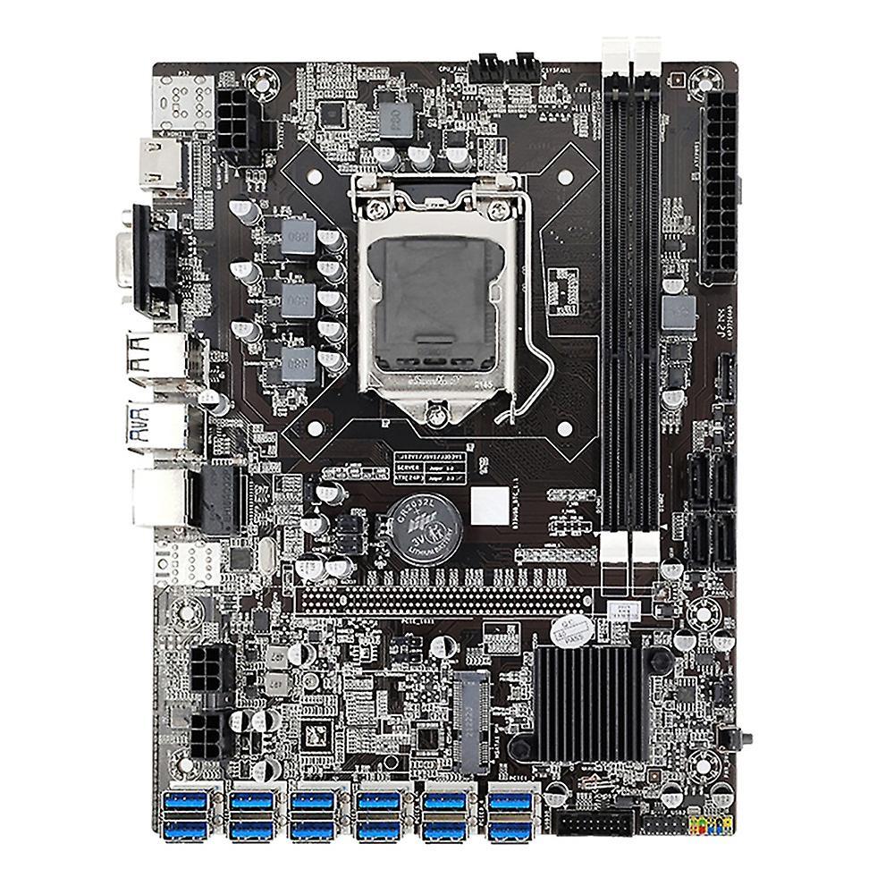 B75 Btc Mining Motherboard 12 Usb3.0 to Pcie1x Graphics Card Slot