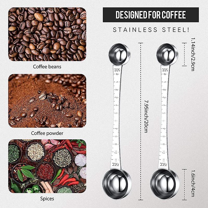 Coffee Scoops with Tick Mark, Tablespoon and Teaspoon for Coffee