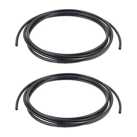 2pcs 6mm X 4mm Pneumatic Air Compressor Pu Hose Pipe 3 Meters Black