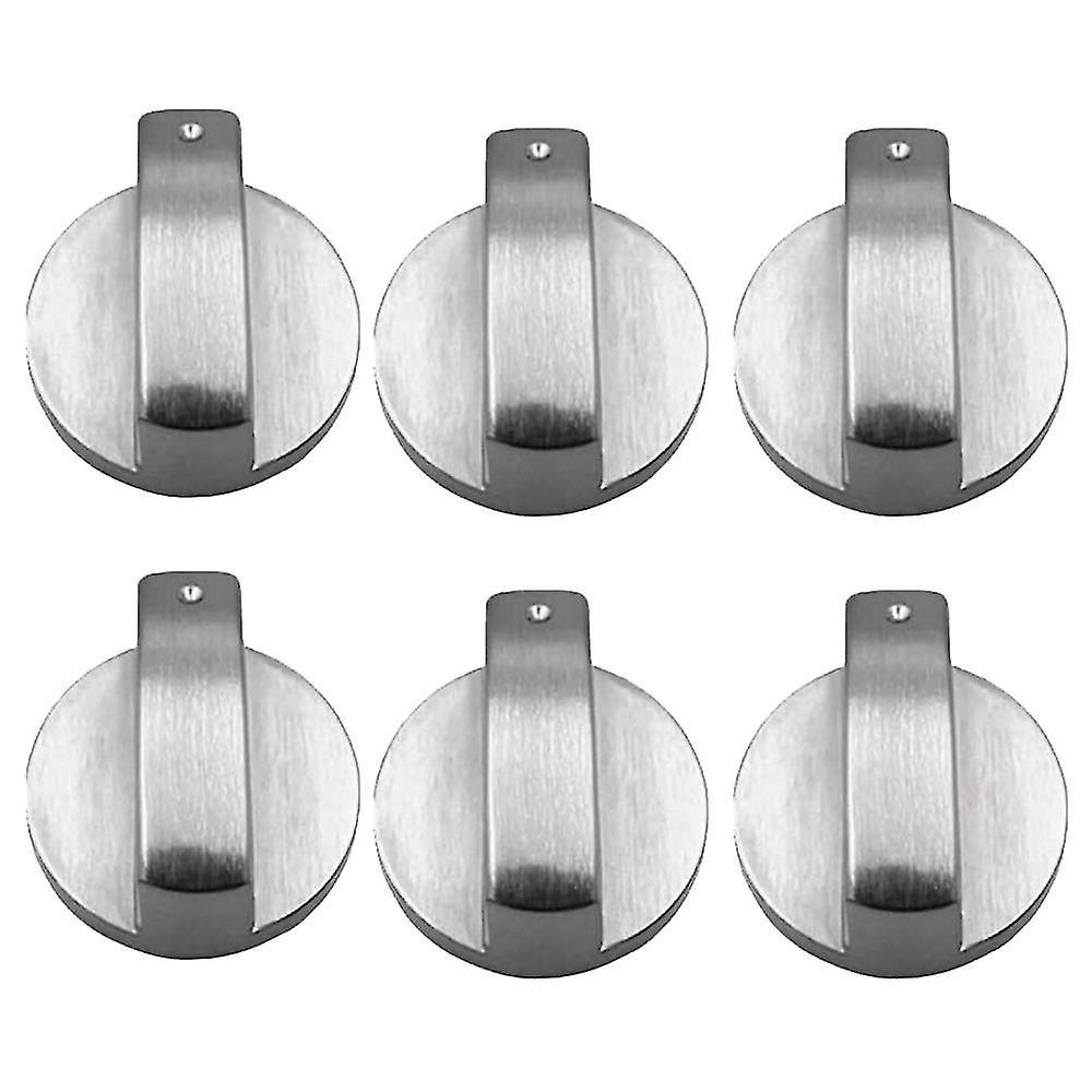 6pcs 6mm Gas Stove Knobs Replacement Knobs for Kitchen Gas Oven Knobs