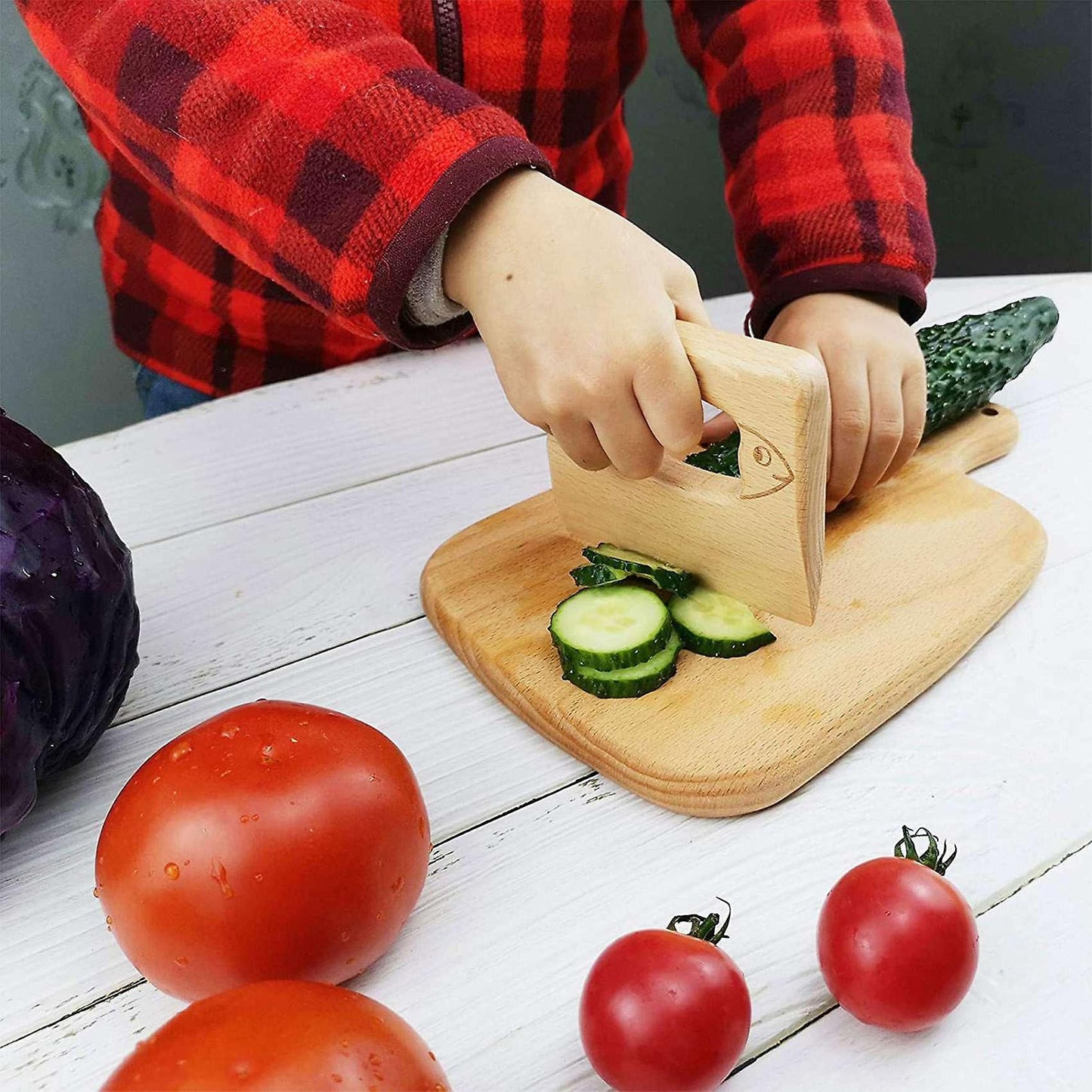 Wooden Children's Cooking Knife, Fish-shaped Knife, Kitchen Tools
