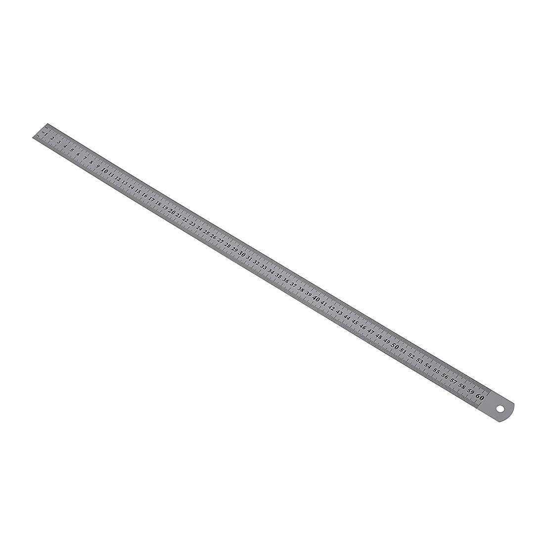 Stainless Steel 60cm 23.6 Inch Measuring Long Straight Ruler