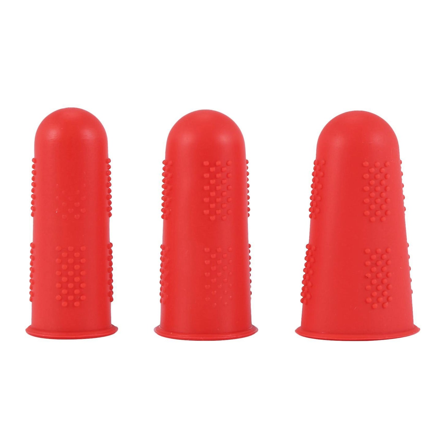 12 Pieces Glue Finger Caps Silicone Protectors In 3 Sizes(multicolor)