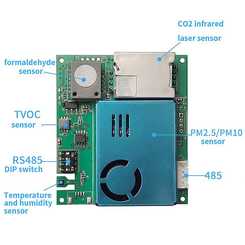 Seven-in-one Sensor Module Formaldehyde Infrared Co2 Air Detector,a