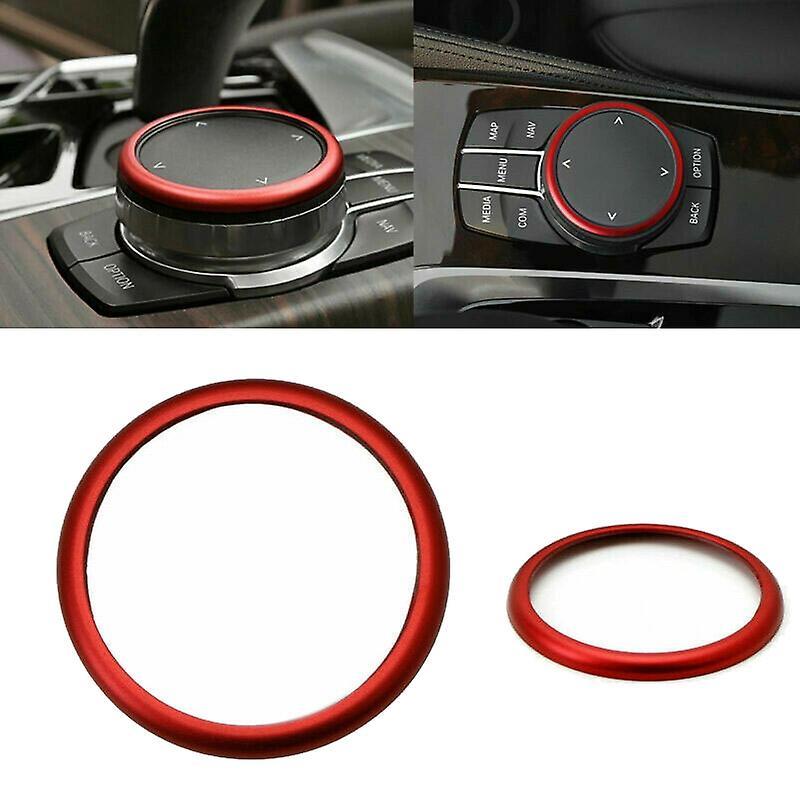 Red Aluminum Multimedia Knob Ring for -bmw 1 2 3 4 5 6 7 Series X3 X4