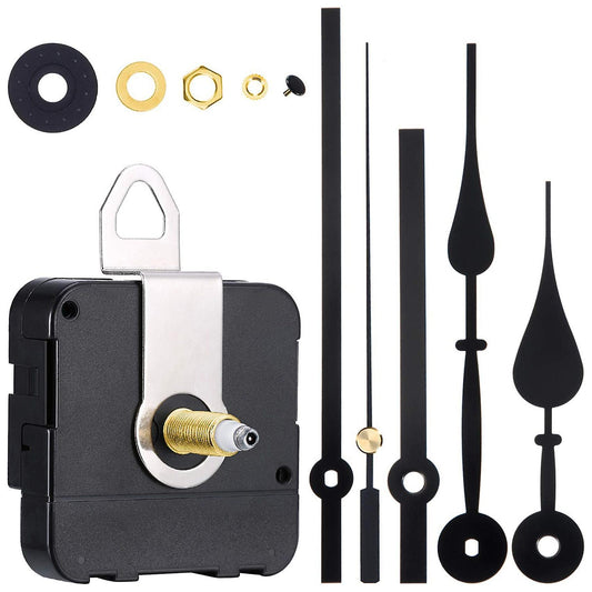 High Torque Long Shaft Movement with 2 Different Pairs Of Hands Black