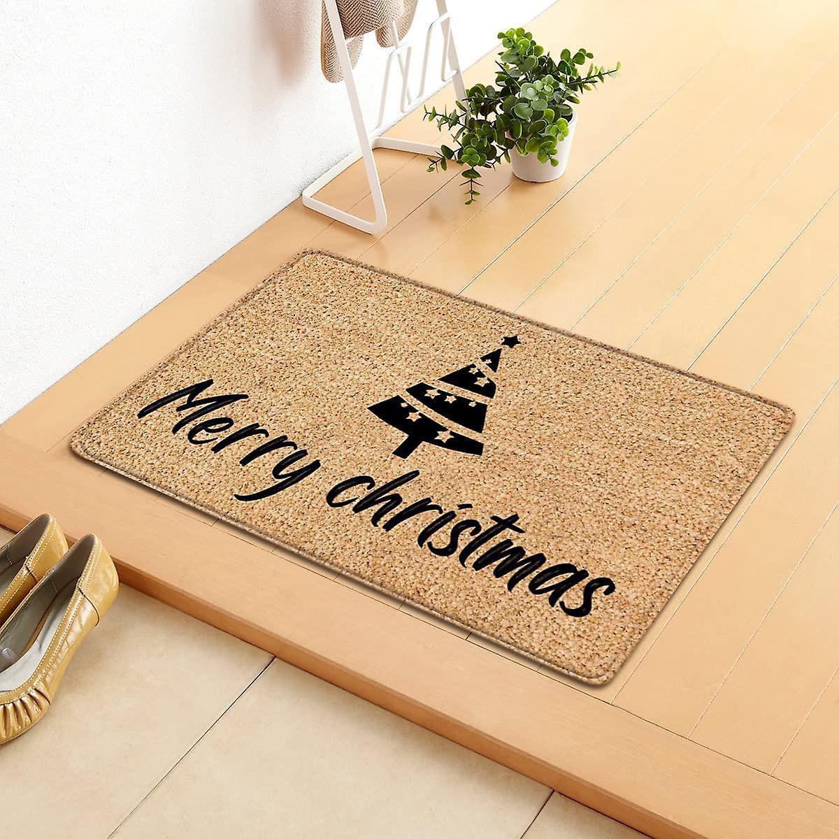 Christmas Doormat Floor Mat Entrance Floor Carpet Indoor Outdoor Rug