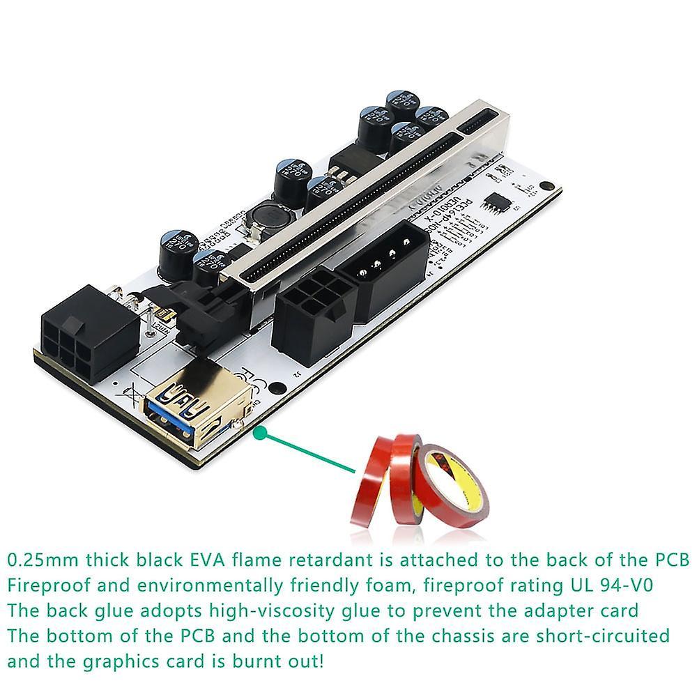 New Version 010-x Pcie Riser with Led for Gpu Btc Mining(1 Pcs)