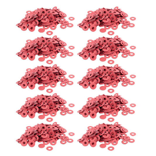 2000 Pcs 3x8x0.7mm Insulated Fiber Insulating Washers Spacers Red