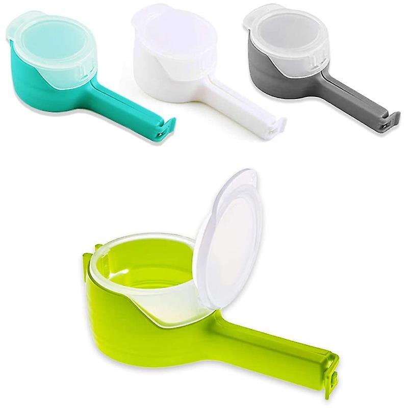 4 Pack Storage Bag Sealing Clips with Pour Spouts,for Food Storage