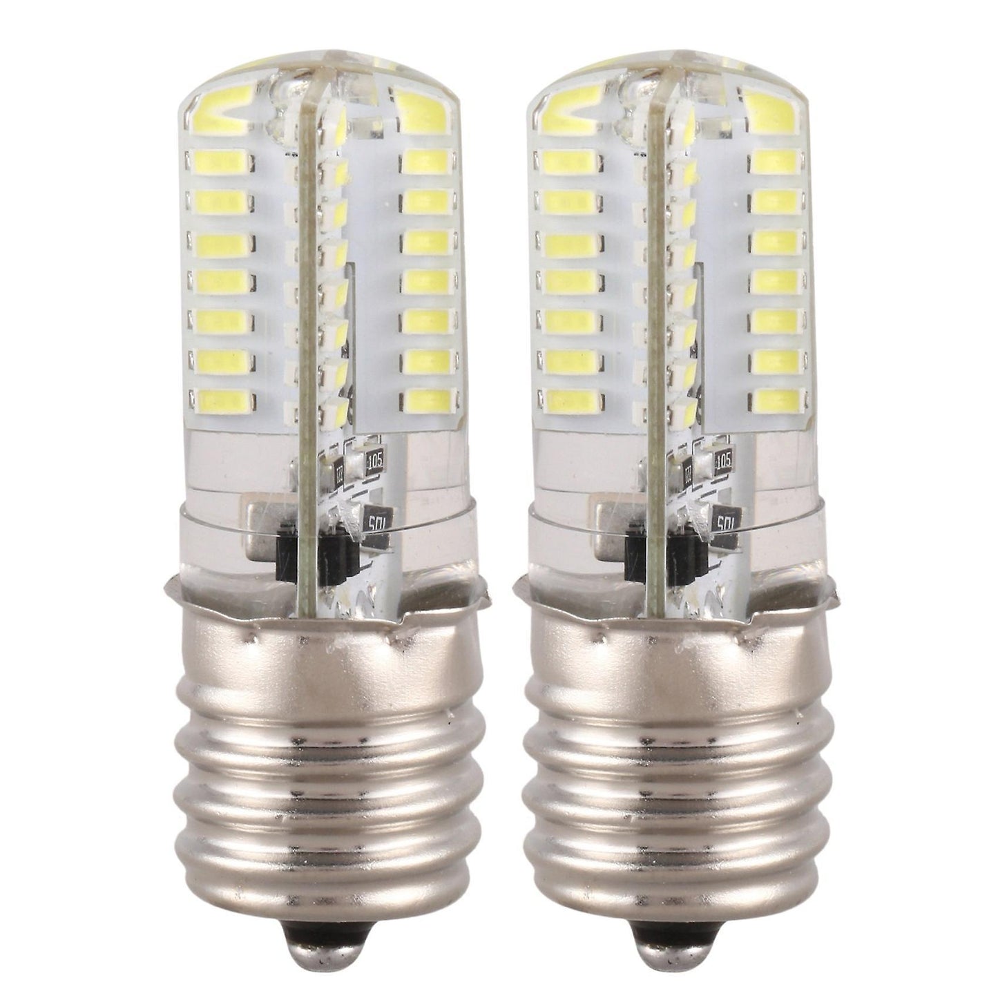 2x E17 Socket 5w 64 Led Lamp Bulb 3014 Smd Light White Ac 110v-220v
