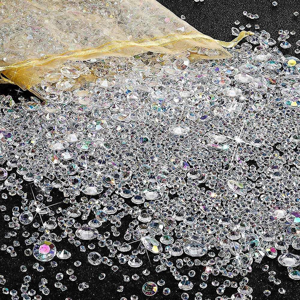 7000 Pcs Bling Diamond Acrylic Gem Table Scatter Crystals,multicolor
