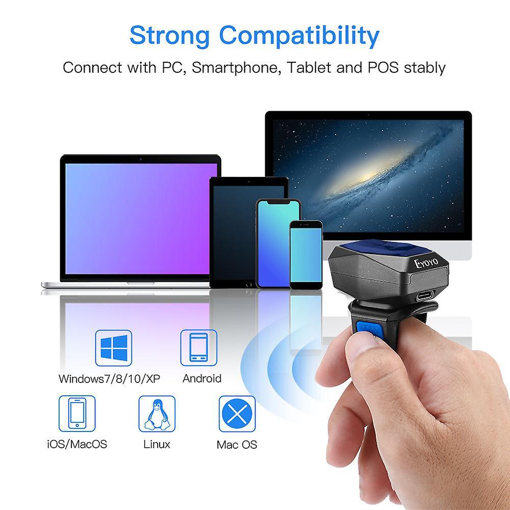 Eyoyo 2d Wearable Ring Wireless Barcode Scanner Bar Code Scanner