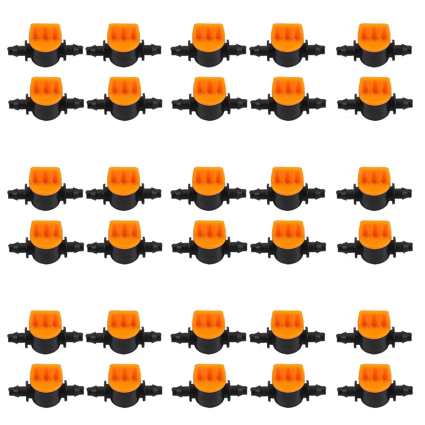 Mini Valve with 4/7mm Hose Irrigation Water Flow Control 30 Pcs