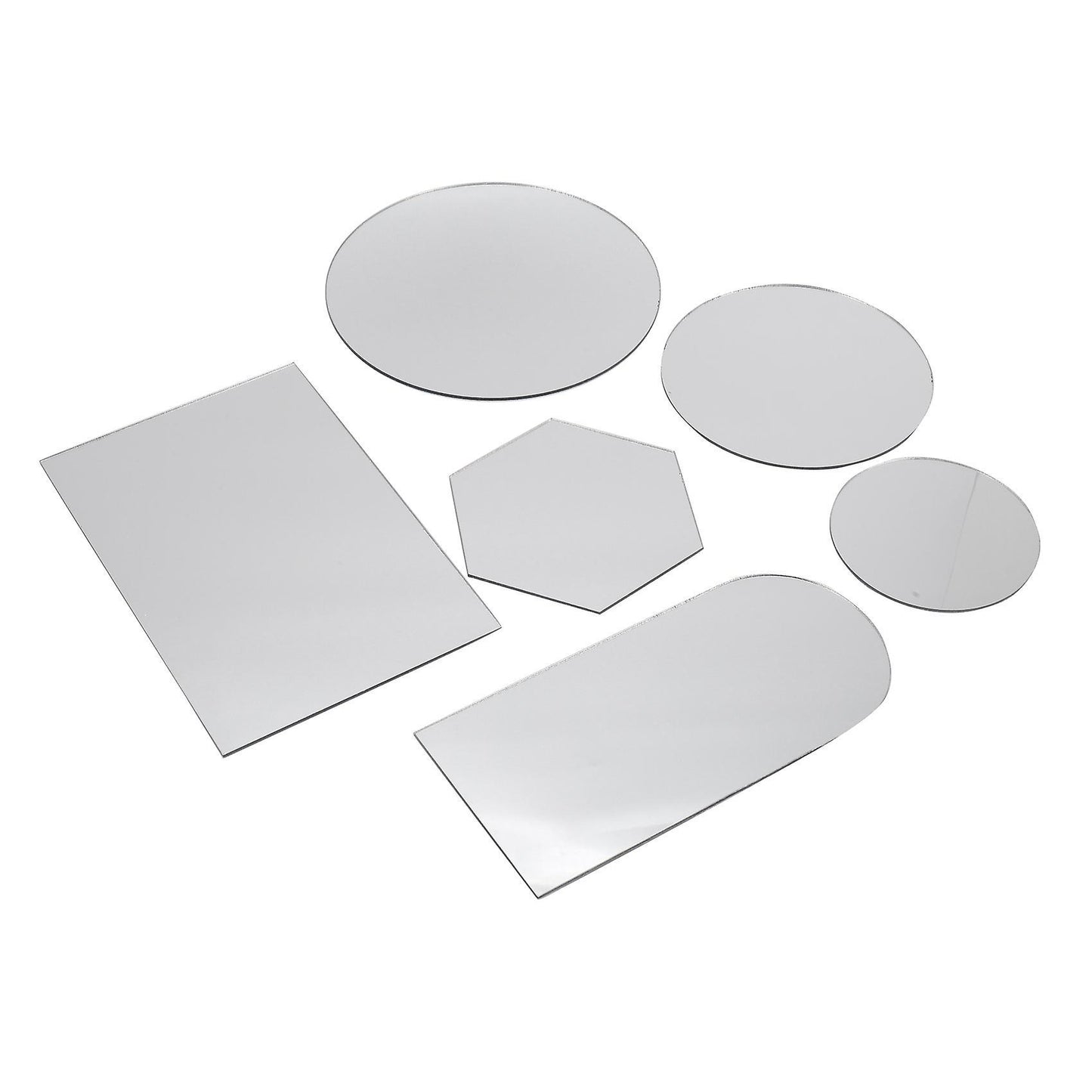 6pc Photo Props Acrylic Mirror Reflection Board Geometric Shape Props